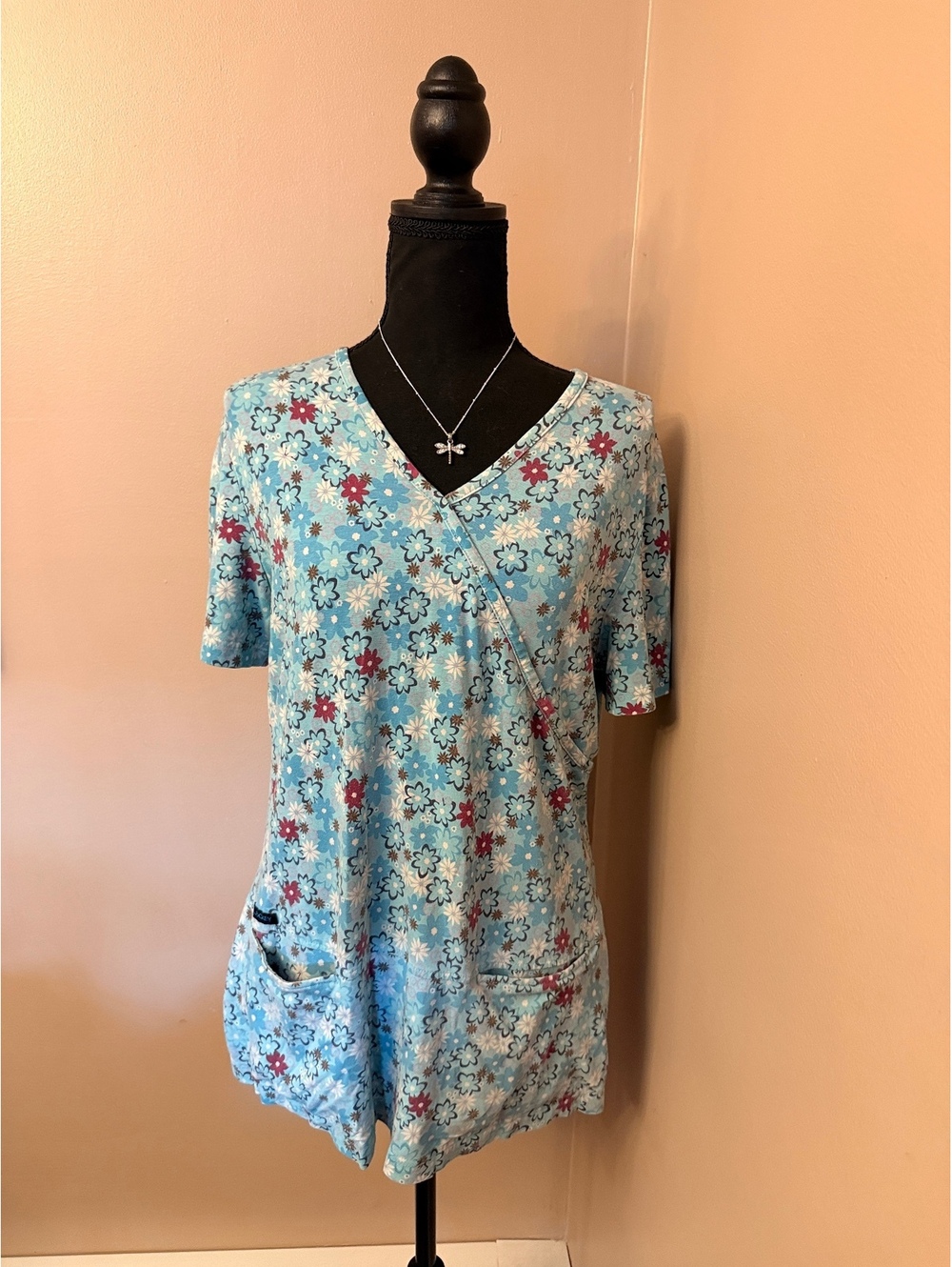 Y2K Jockey Women's Floral Print Scrub Medium